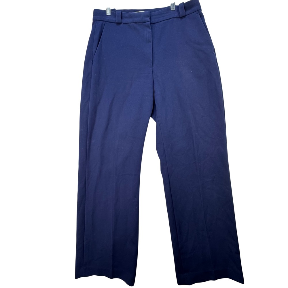 & Other Stories Dress Pants Womens 12 Navy Blue Stockholm Atelier Straight Leg